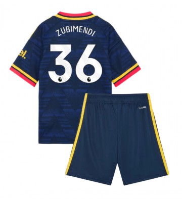 Arsenal Martin Zubimendi #36 Udebanetrøje Børn 2026-27 Kortærmet (+ Korte bukser)